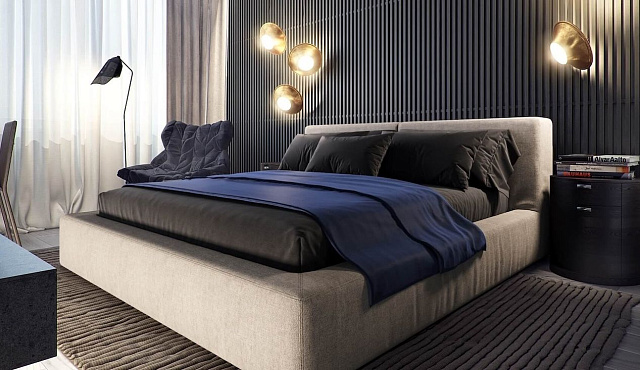 Стильная и мягкая бескаркасная кровать Драм от Gliver, новинка